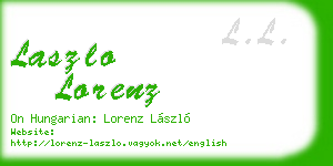 laszlo lorenz business card