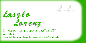 laszlo lorenz business card